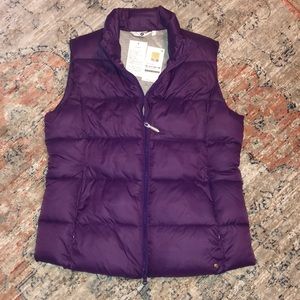 Eggplant BMW puffy vest